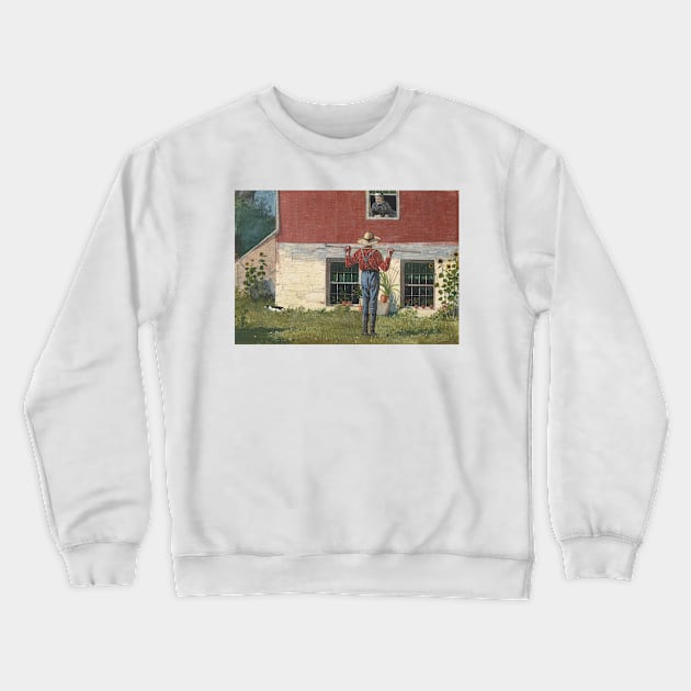 In the Garden (Rustic Courtship) by Winslow Homer Crewneck Sweatshirt by Classic Art Stall